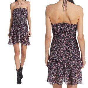 NWT Isabel Marant Etoile Ilanka Ruched Halter Dress Size 40 US 8